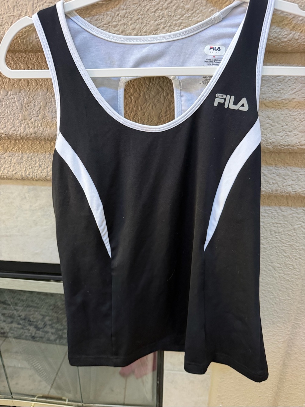 FILA Black Tank Top with White Panels